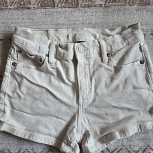 American Eagle Outfitters Women's Cream Jean Shorts